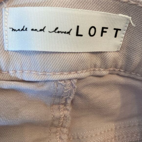 LOFT lavender modern skinny crop jeans w/cool raw hem NWOT run big for size - Picture 8 of 10